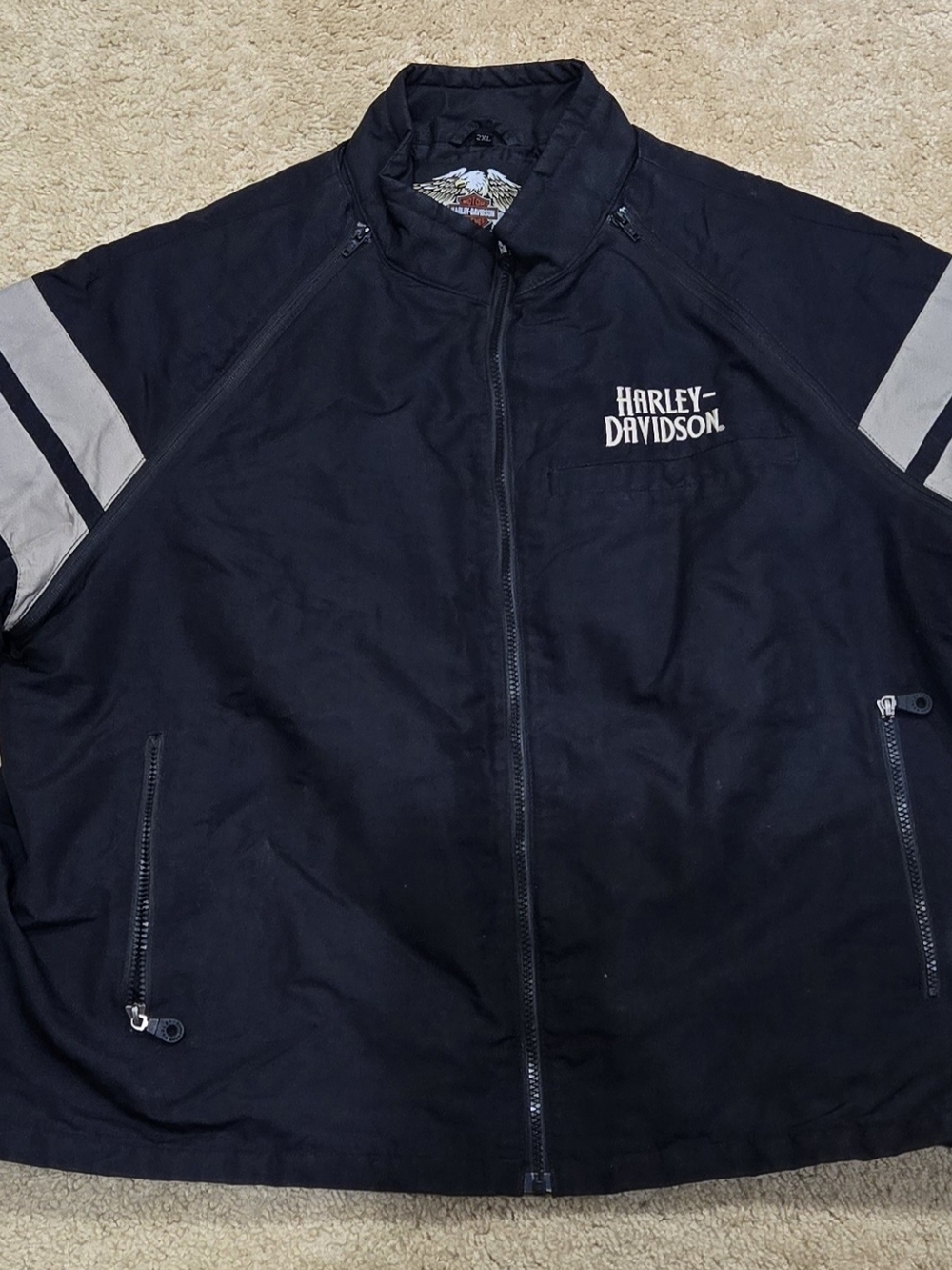 Harley-Davidson Bad Moon Convertible Jacket to Vest Men's Black 2XL